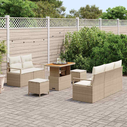 Havesofa Sæt 8 stk. 7-Antal sæder Beige og creme