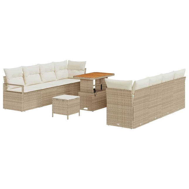 Havesofa Sæt med pude med pude Beige og creme 90 x 55 x 71 cm