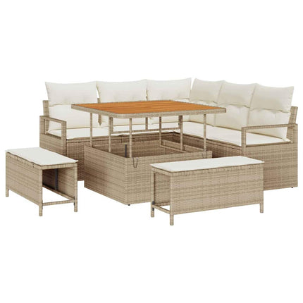 Havesofa Sæt 8 stk. 7-Antal sæder Beige og creme