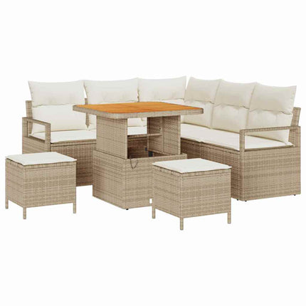 Havesofa Sæt 8 stk. 7-Antal sæder Beige og creme
