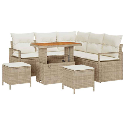 Havesofa Sæt 8 stk. 7-Antal sæder Beige og creme