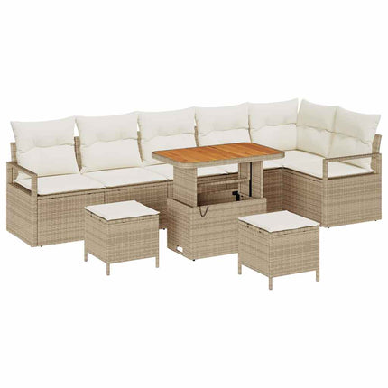 Havesofa Sæt 9 stk. 8-Antal sæder Beige og creme