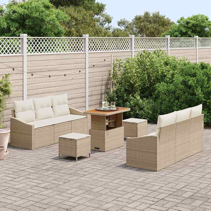 Havesofa Sæt 9 stk. 8-Antal sæder Beige og creme