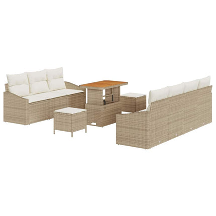 Havesofa Sæt 10 stk. 9-Antal sæder Beige og creme