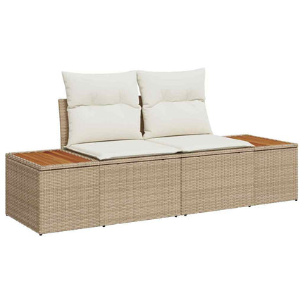 Havesofa Sæt 8 stk. 7-Antal sæder Beige Poly rattan