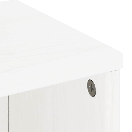 sidekabinetter 4 stk ODDA 40x24x79 cm massivt fyrretræ hvid