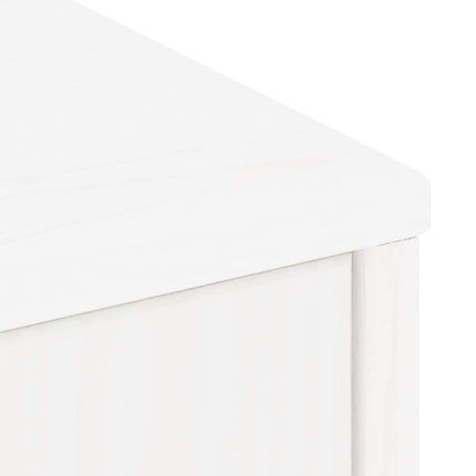 sidekabinetter 4 stk ODDA 40x24x79 cm massivt fyrretræ hvid