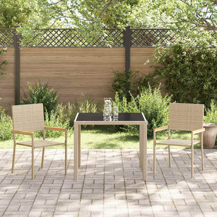 Have Spisebordssæt 3 pcs Beige polyrattan