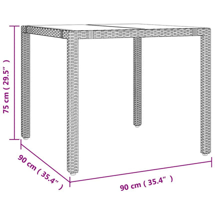 Have Spisebordssæt 3 pcs Beige polyrattan