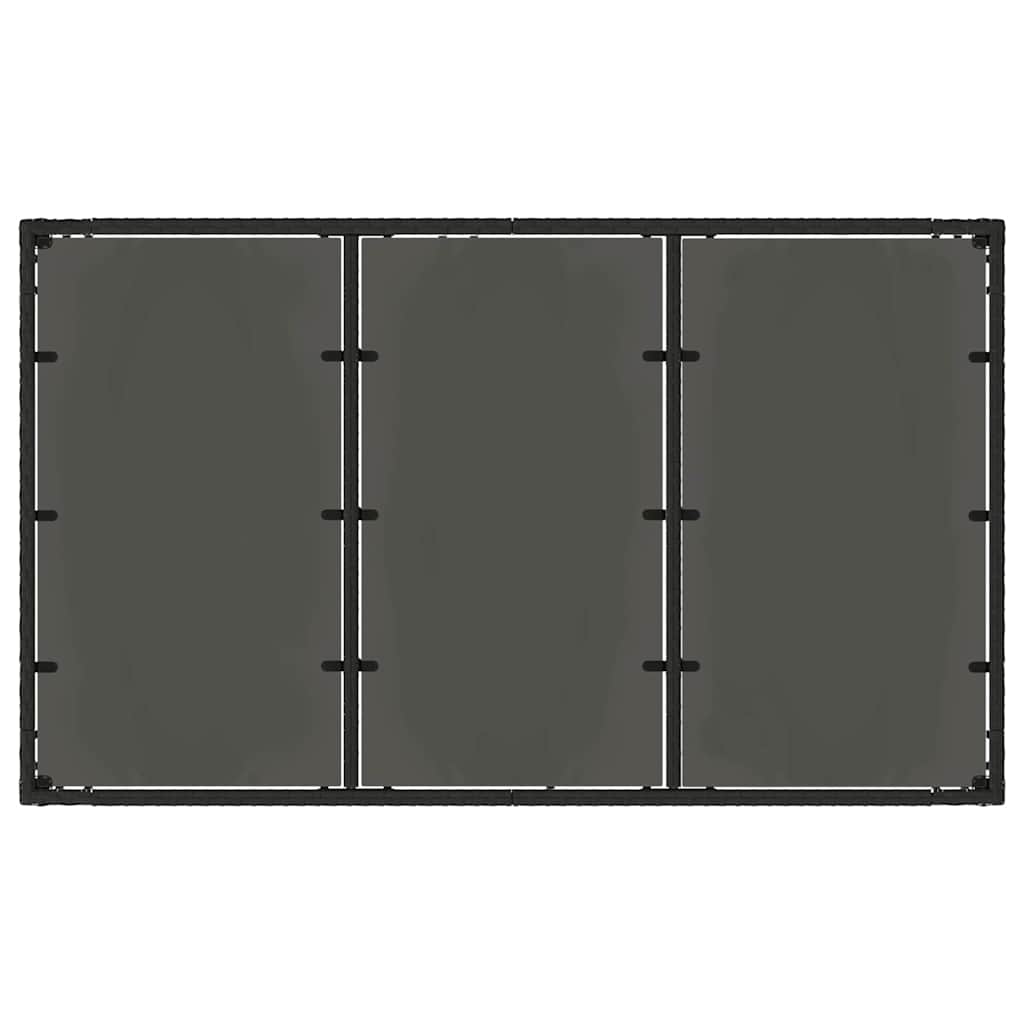 Have Spisebordssæt 5 pcs Sort polyrattan