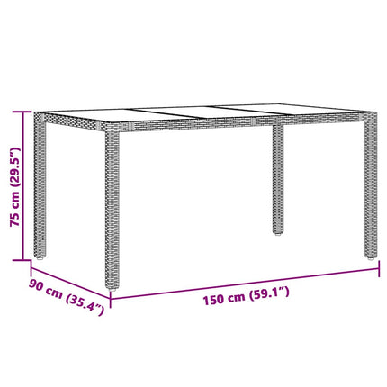 Have Spisebordssæt 5 pcs Grå polyrattan