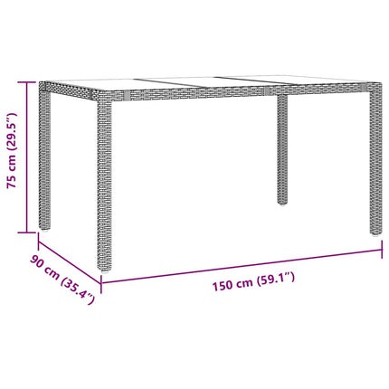Have Spisebordssæt 5 pcs Beige polyrattan