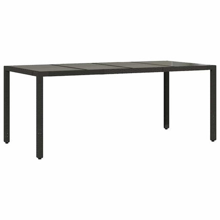 Have Spisebordssæt 7 stk. Sort polyrattan