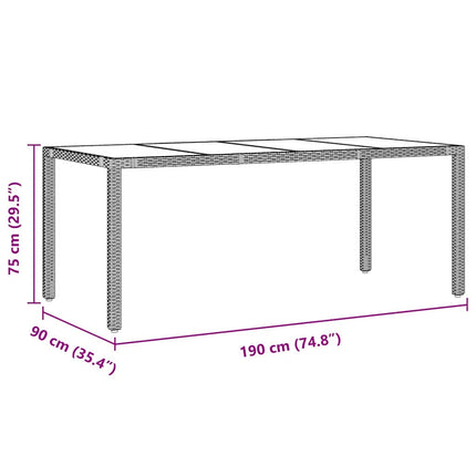Have Spisebordssæt 7 stk. Sort polyrattan