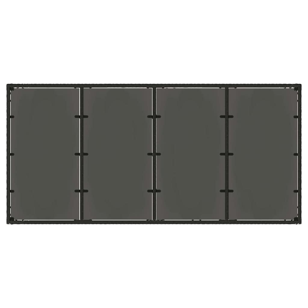 Have Spisebordssæt 7 pcs Sort polyrattan