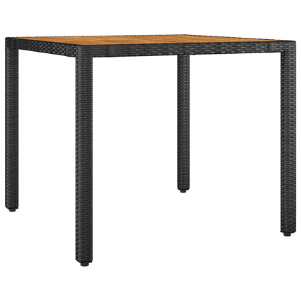 Have Spisebordssæt 5 stk. Sort polyrattan