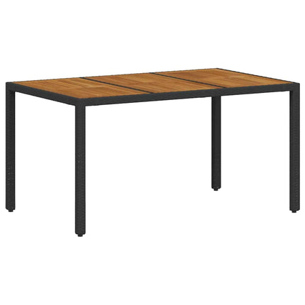 Have Spisebordssæt 7 stk. Sort polyrattan