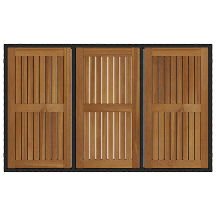 Have Spisebordssæt 7 stk. Sort polyrattan