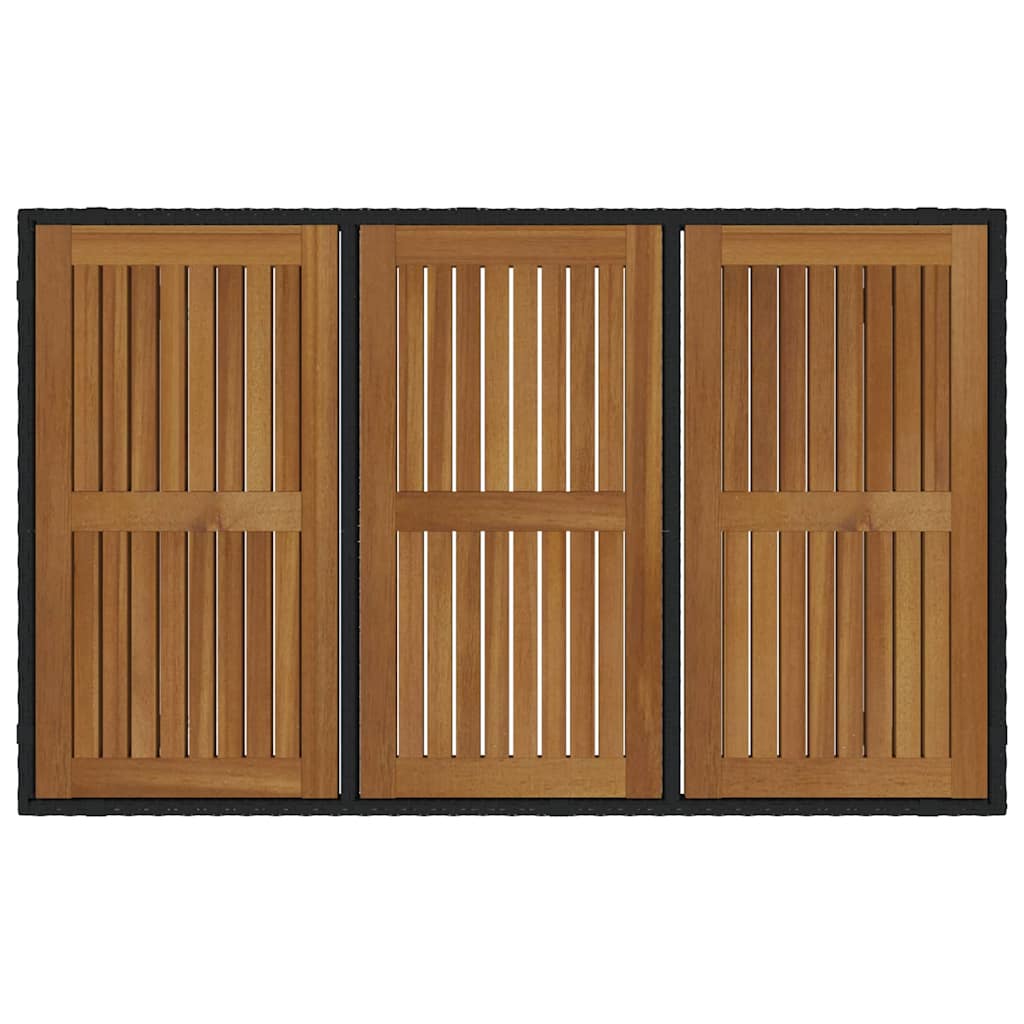 Have Spisebordssæt 7 pcs Sort polyrattan
