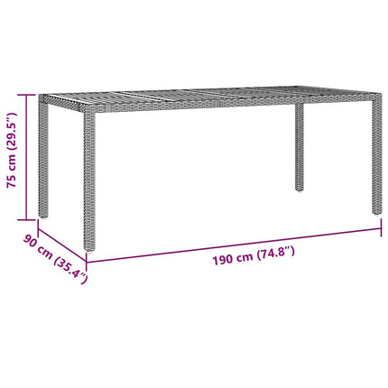 Have Spisebordssæt 7 pcs Sort polyrattan