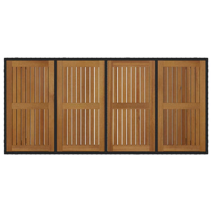 Have Spisebordssæt 9 pcs Sort polyrattan