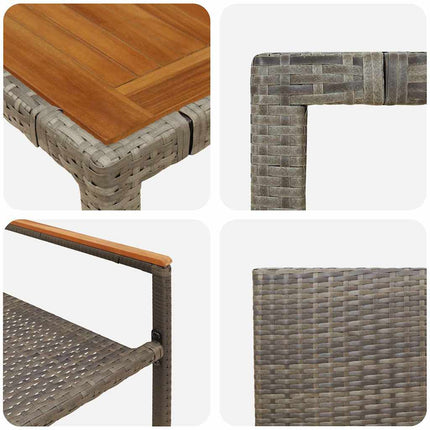 Have Spisebordssæt 9 pcs Grå polyrattan