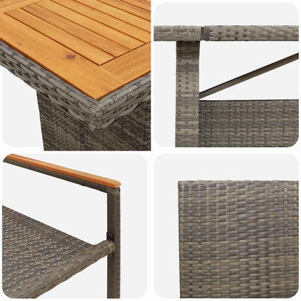 Have Spisebordssæt 11 pcs Grå polyrattan