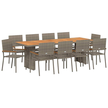 Have Spisebordssæt 11 pcs Grå polyrattan
