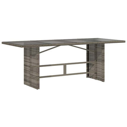 Have Spisebordssæt 7 pcs Grå polyrattan