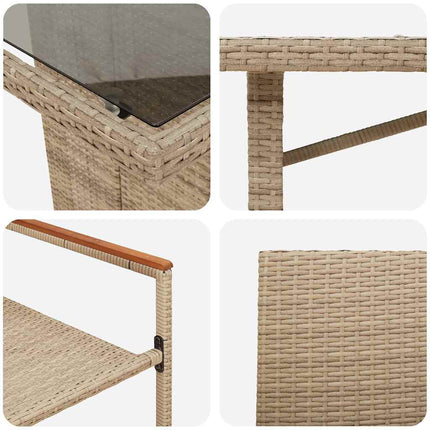 Have Spisebordssæt 7 stk. Beige polyrattan