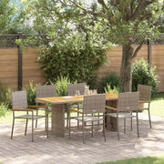 Have Spisebordssæt 7 pcs Grå polyrattan