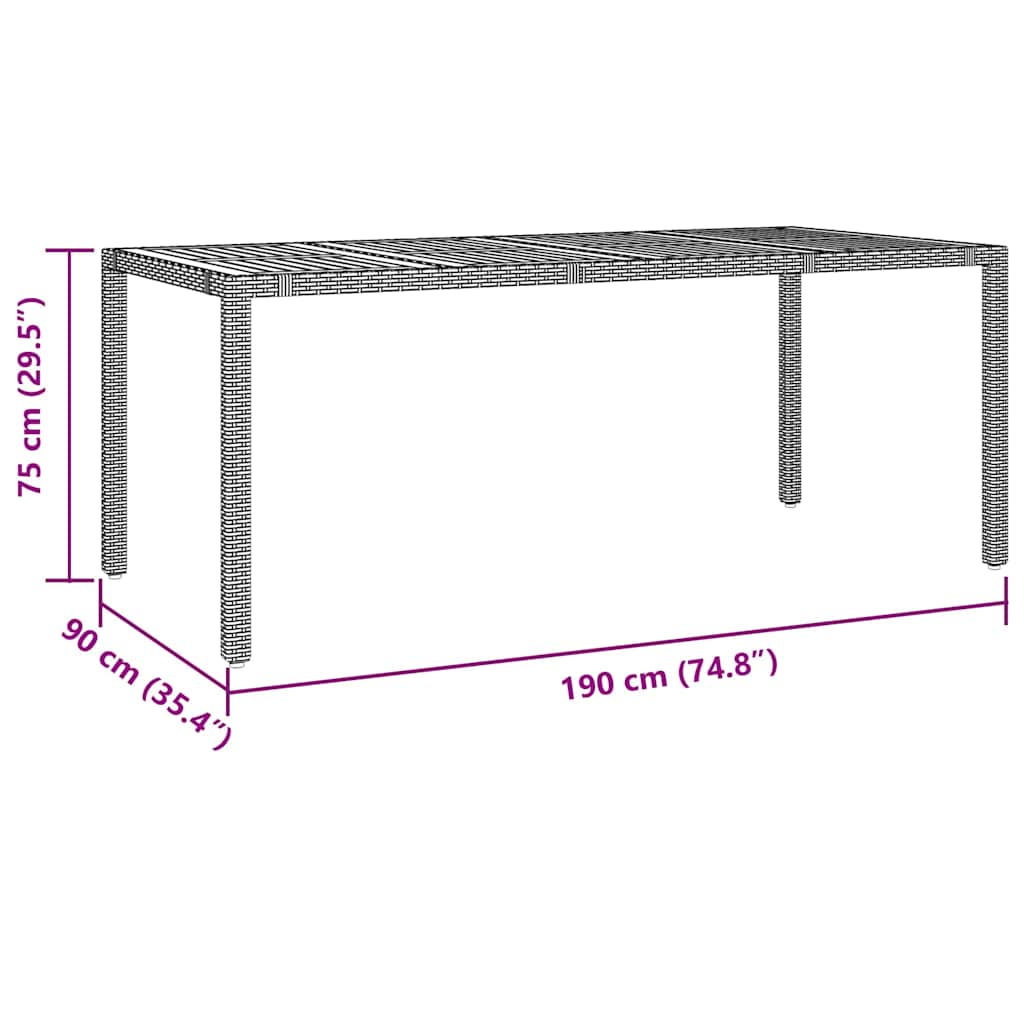 Have Spisebordssæt 7 pcs Grå og Brun polyrattan