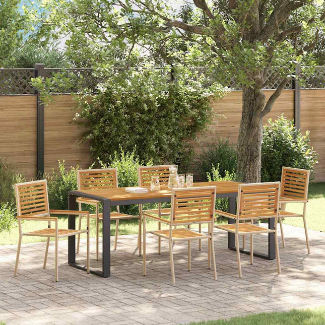Have Spisebordssæt 7 stk. Beige og Brun polyrattan