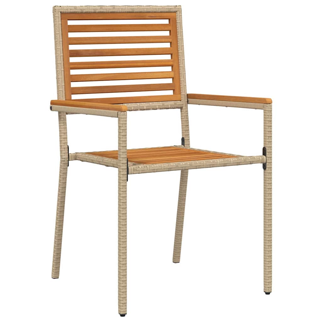 Have Spisebordssæt 5 pcs Beige Massivt Akacietræ
