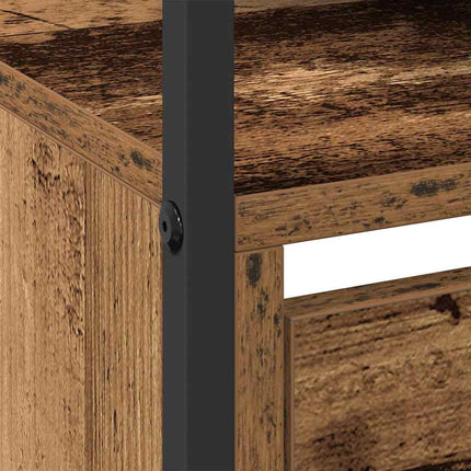 Sko skab 100 x 34 x 112 cm Konstrueret træ Gammelt træ