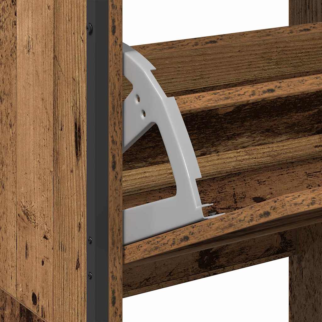 Skoskab med dør Gammelt træ 100 x 34 x 112 cm Konstrueret træ