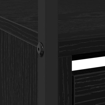 Sko skab 100 x 34 x 112 cm Konstrueret træ Sort eg