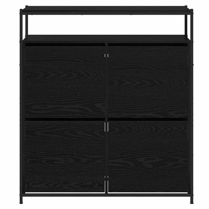 Sko skab 100 x 34 x 112 cm Konstrueret træ Sort eg
