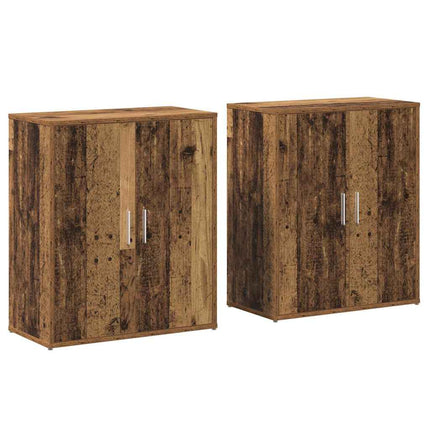Sideboard 2 stk. Gammelt træ 60 x 31 x 70 cm Konstrueret træ