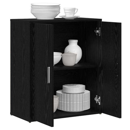 Sideboard 2 pcs Sort eg 60 x 31 x 70 cm Konstrueret træ