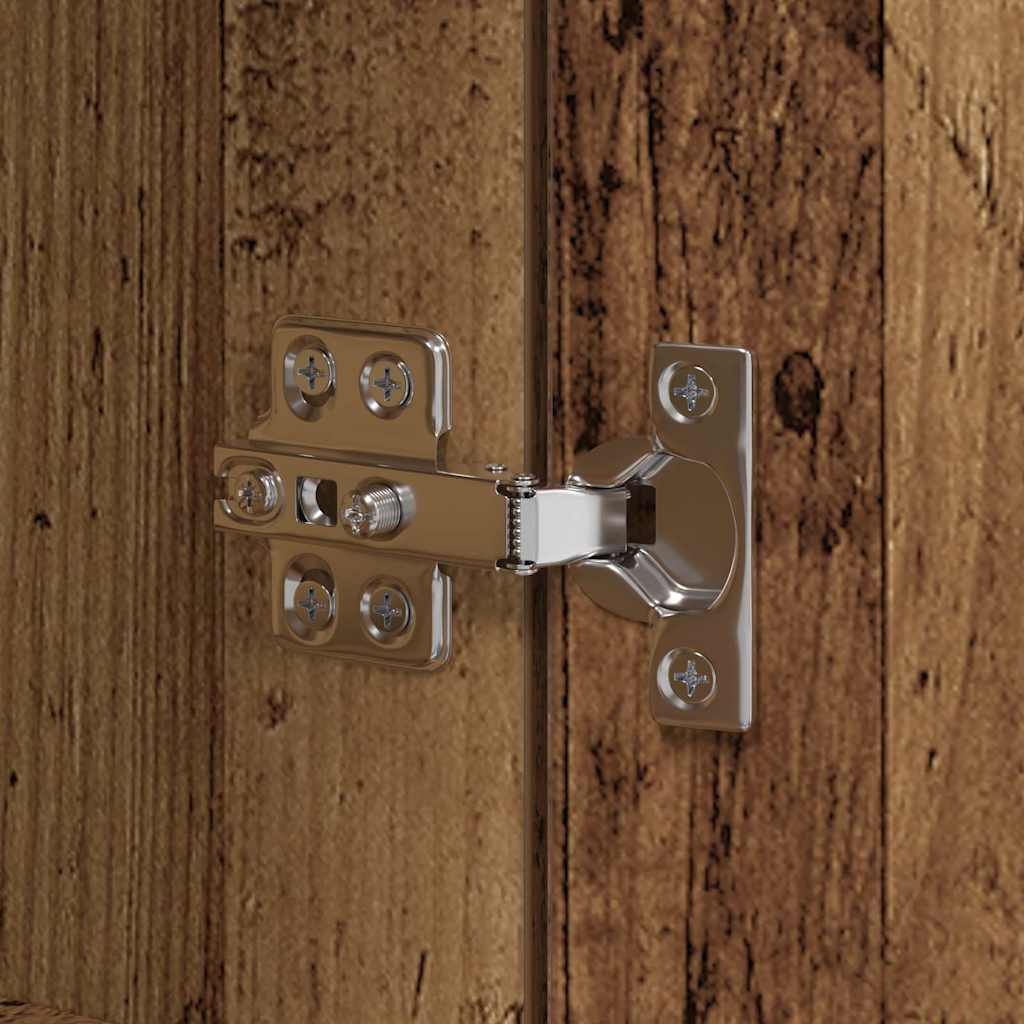 Køkken skænk med hylde 2 pcs Gammelt træ 60 x 50 x 180 cm