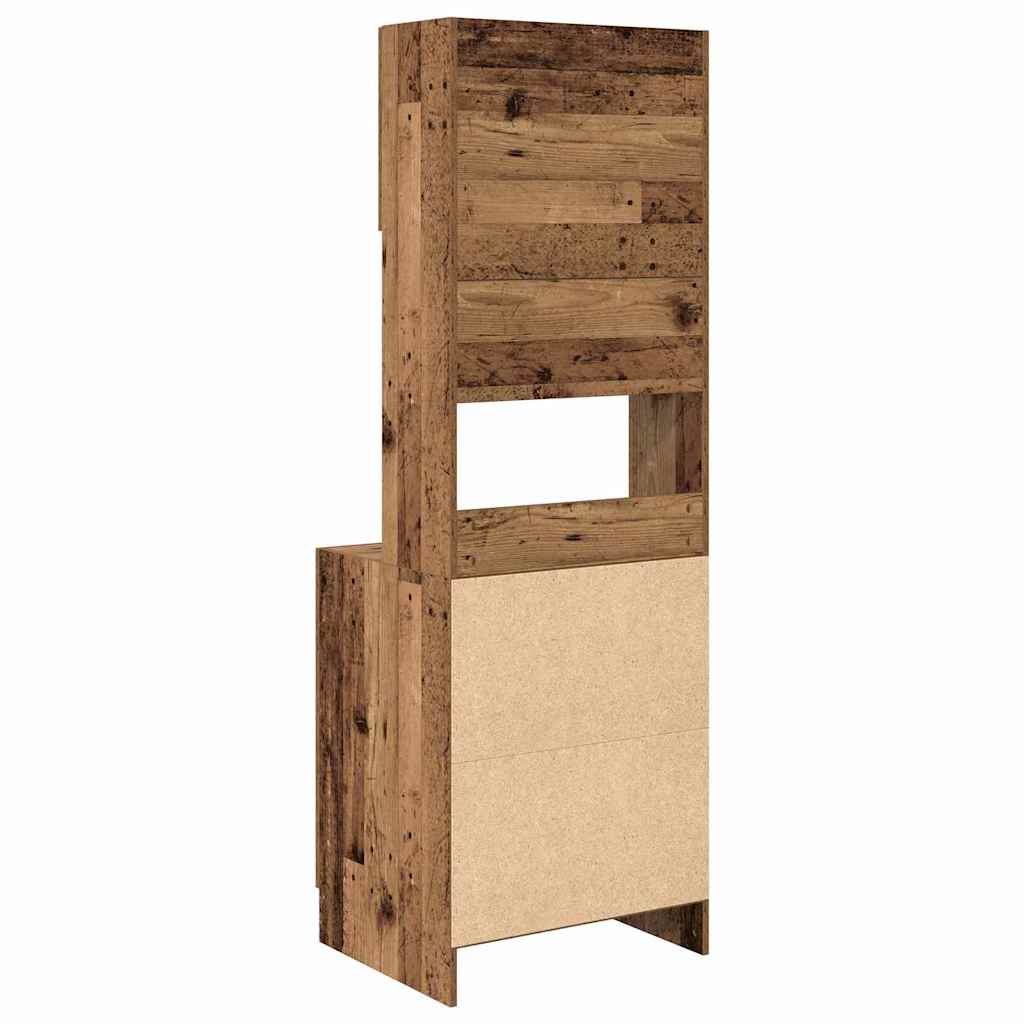 Køkken skænk med hylde 2 pcs Gammelt træ 60 x 50 x 180 cm