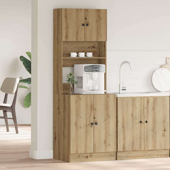 Køkken skænk med hylde 2 pcs Artisan Egetræ 60 x 50 x 180 cm