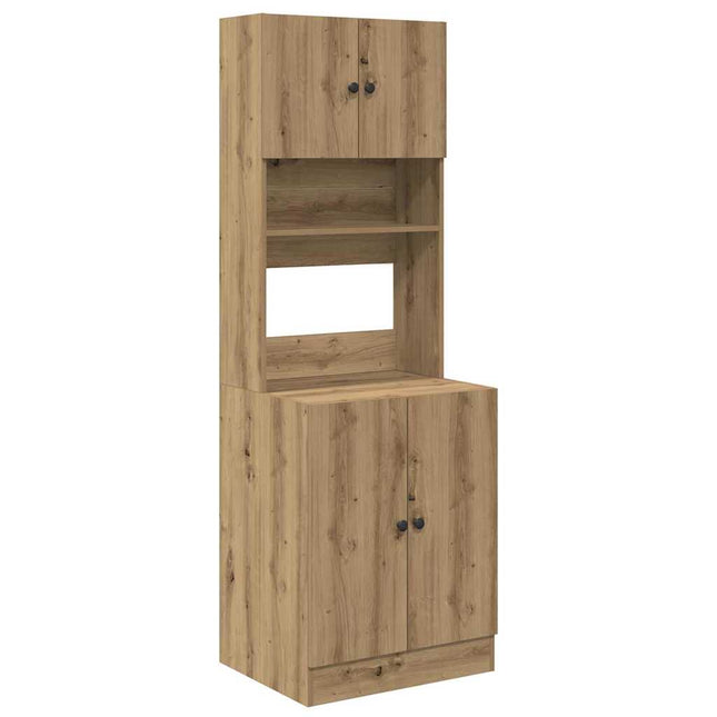 Køkken skænk med hylde 2 pcs Artisan Egetræ 60 x 50 x 180 cm