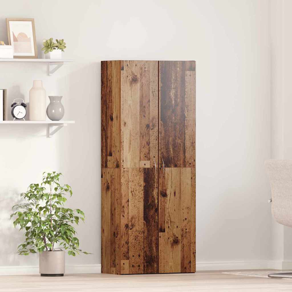Kontorskab Gammelt træ 60 x 32 x 152,5 cm Konstrueret træ