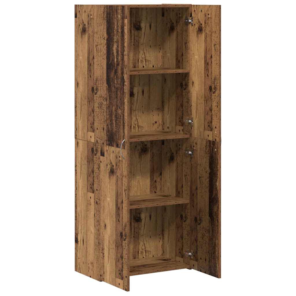 Kontorskab Gammelt træ 60 x 32 x 152,5 cm Konstrueret træ