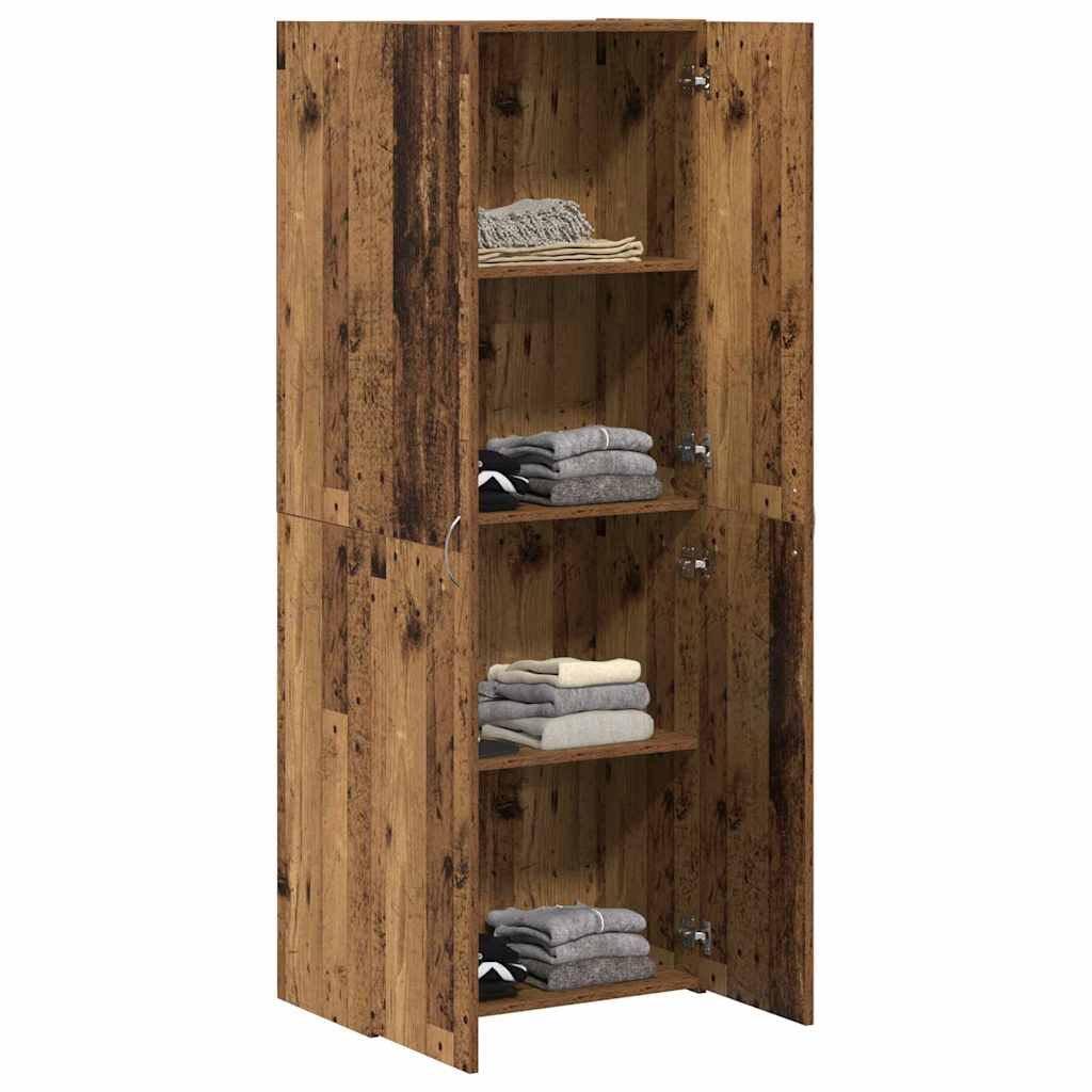 Kontorskab Gammelt træ 60 x 32 x 152,5 cm Konstrueret træ