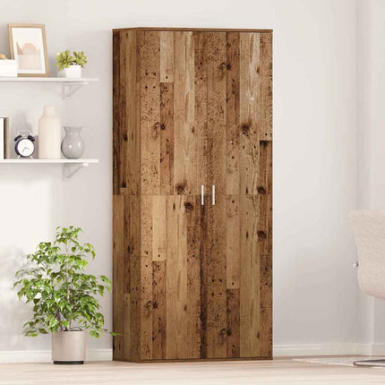 Højskab 80 x 35 x 180 cm Konstrueret træ Gammelt træ