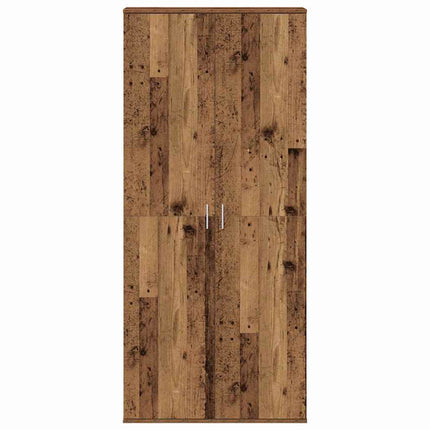 Højskab 80 x 35 x 180 cm Konstrueret træ Gammelt træ