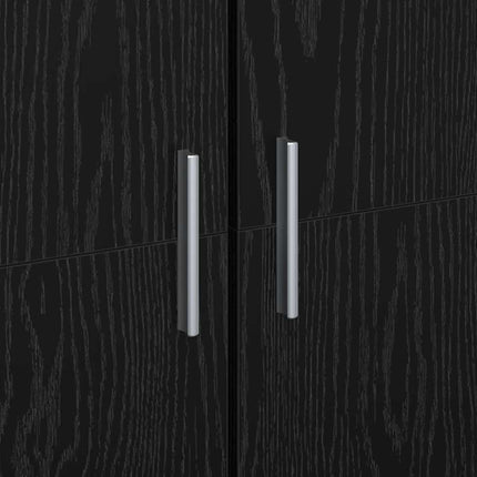 Højskab 80 x 35 x 180 cm Konstrueret træ Sort eg